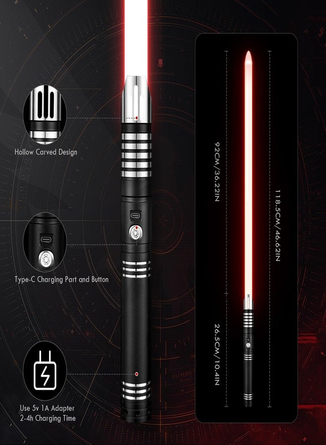 DAMIENSABER RGB V3 Smooth Swing Light Saber 16 Sound Fonts, Motion Control Light Sabers, Infinite Color Changing and 16 RGB Light Saber for Adults Support Heavy Dueling - Image 4