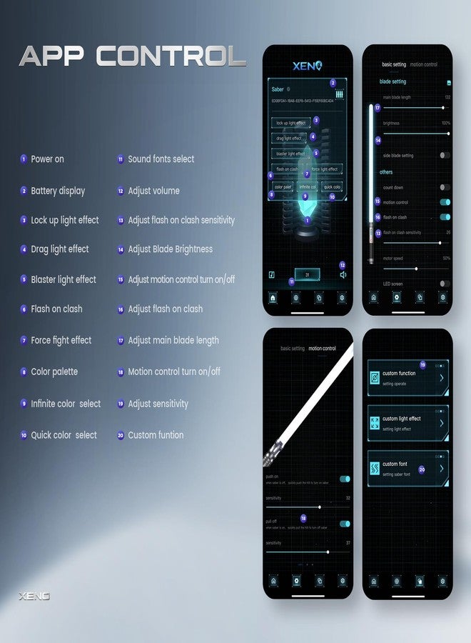 DAMIENSABER RGB V3 Smooth Swing Light Saber 16 Sound Fonts, Motion Control Light Sabers, Infinite Color Changing and 16 RGB Light Saber for Adults Support Heavy Dueling - Image 3