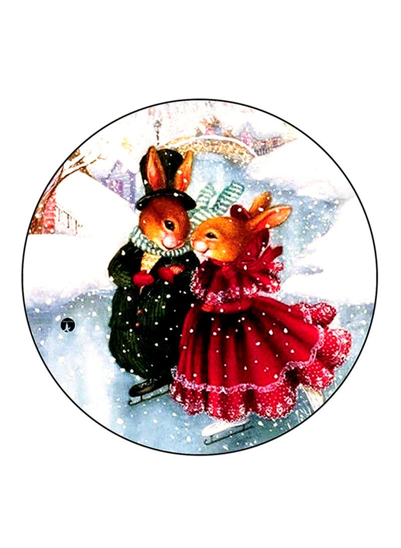 RKN Rabbits Printed Mouse Pad  Multicolour