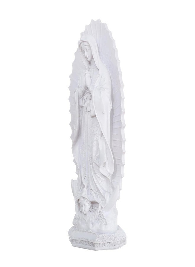 KOMI Virgen de Guadalupe Statue 12 Inch Resin Our Lady of Guadalupe Mexico Figure Statue for Home Altar Decor Blessed Holy Mother Virgin Mary Sculpture Religious Gifts - Image 3