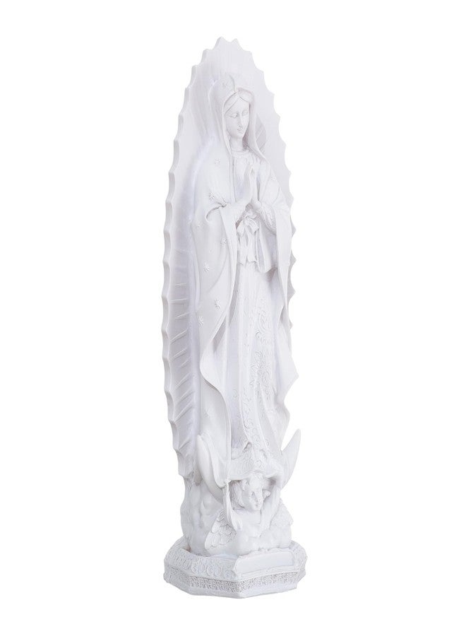 KOMI Virgen de Guadalupe Statue 12 Inch Resin Our Lady of Guadalupe Mexico Figure Statue for Home Altar Decor Blessed Holy Mother Virgin Mary Sculpture Religious Gifts - Image 2