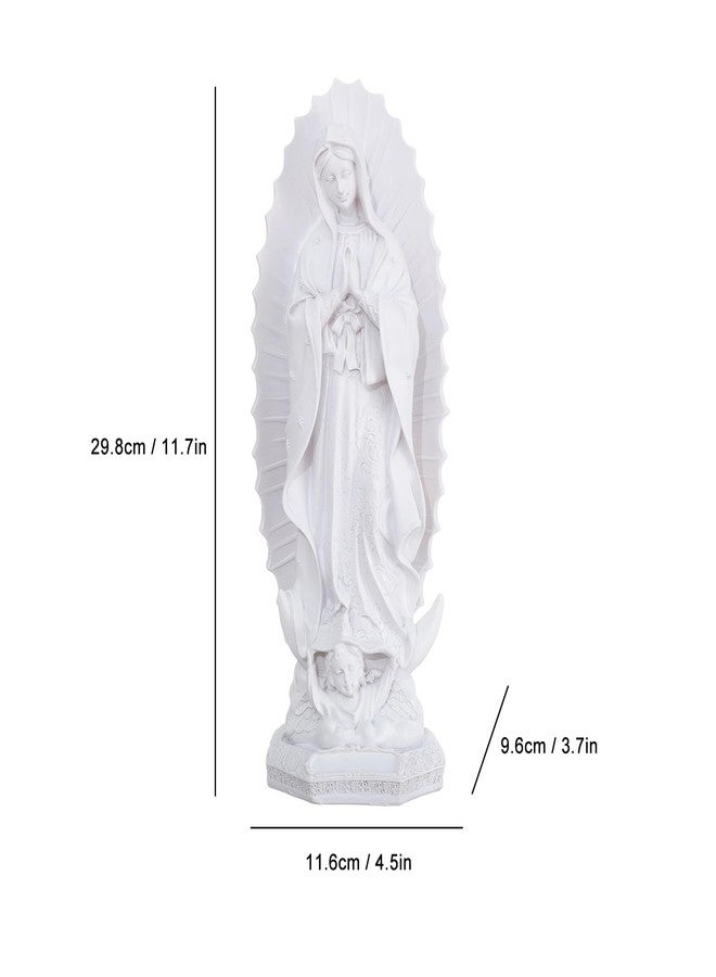 KOMI Virgen de Guadalupe Statue 12 Inch Resin Our Lady of Guadalupe Mexico Figure Statue for Home Altar Decor Blessed Holy Mother Virgin Mary Sculpture Religious Gifts - Image 5