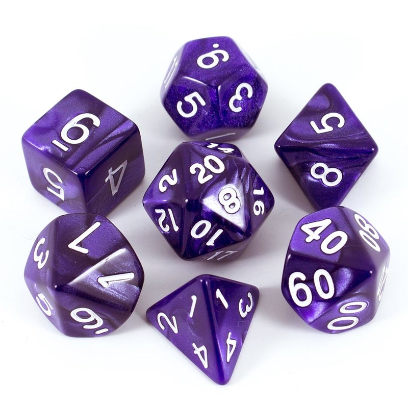 Paladin Roleplaying نرد بالادين للعب الأدوار بنفسجي - مجموعة كاملة من الأشكال المتعددة - تأثير اللؤلؤ - Image 1