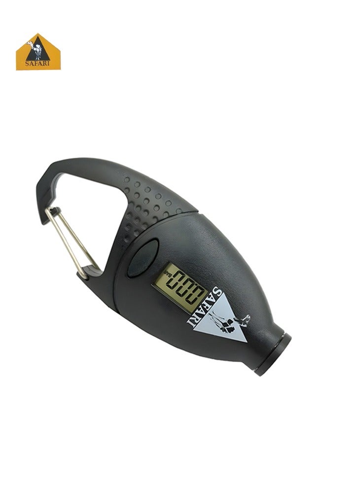 Safari Safari Digital Tire Pressure Gauge  LCD Air Pressure Tester with Carabiner Hook for Cars Trucks Motorcycles Bicycles Portable Energy Saving Anti Slip Design Easy to Use - TG-52  - Image 2