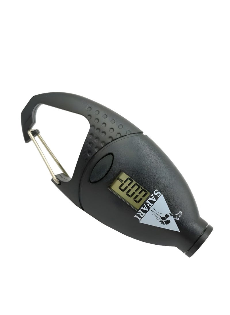 Safari Safari Digital Tire Pressure Gauge  LCD Air Pressure Tester with Carabiner Hook for Cars Trucks Motorcycles Bicycles Portable Energy Saving Anti Slip Design Easy to Use - TG-52  - Image 5