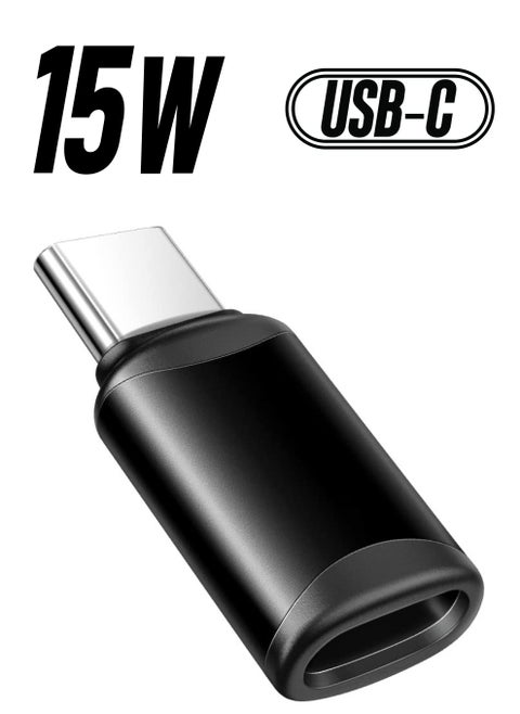 USB C Male to Lightning Female Adapter for iPhone 15 Series and iPad Air, Compatible with Samsung, Supports Charging and Data Transfer, Type C Connector Cable