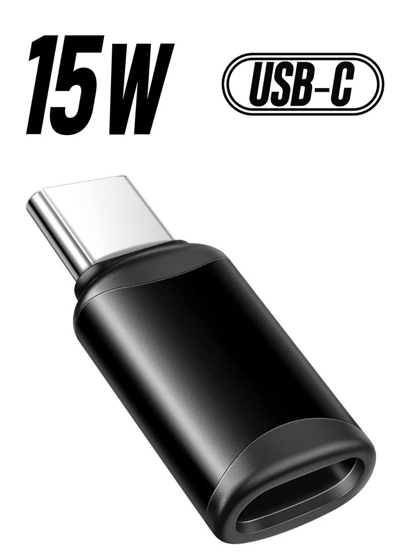Generic - USB C Male to Lightning Female Adapter for iPhone 15 Series and iPad Air, Compatible with Samsung, Supports Charging and Data Transfer, Type C Connector Cable - Image 1