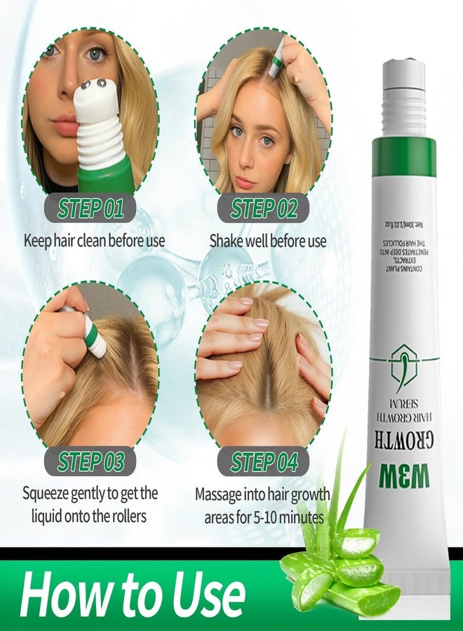 W3W Hair Growth Serum, Orrenaturals Hair Revival Ampoule 3% Rosemary Hair Growth Serum Roll On 30ml Scalpy Hair Growth Oil for Hair Loss&Thinning - Image 4