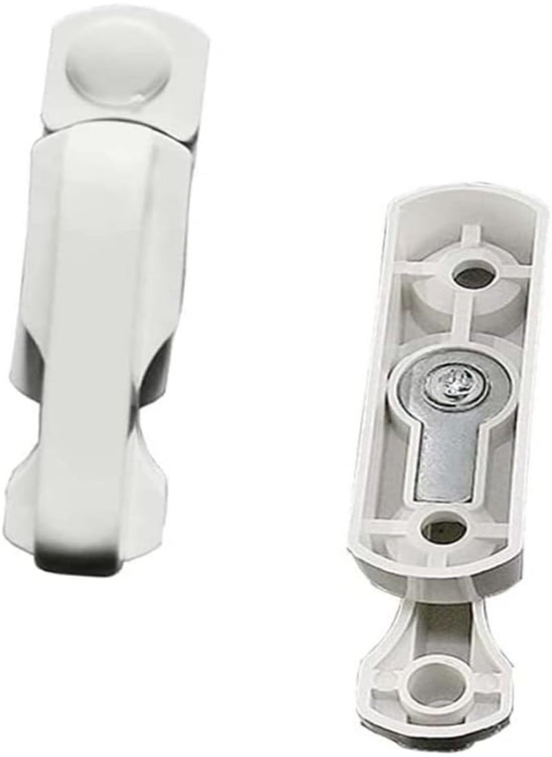 4 Pcs Security Sash Blocker Jammer,Window Locks & Latches,Window Lock Safety Lock with Screws, White Window Lock Restrictor, Door Lock for Various Upvc/PVC Doors and Windows and Home Security,