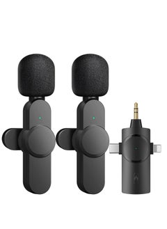 Wireless Lavalier Lapel Microphone for iPhone, iPad, Android, and Camera – Plug & Play, 7H Long Battery Life, Ideal for Interviews, Video, Podcasts, Vlogs, YouTube, Clear Sound, Portable Wireless Mic for Content Creators, Mobile Recording, Easy Setup