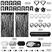 ZERODECO Black White Birthday Party Decorations Happy Birthday Banner Pompoms White Black Balloon Arch Fringe Curtain Party Dcor for Men Women Black and White Party - Image 4