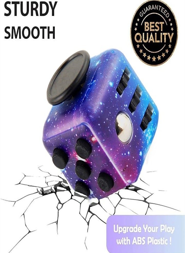 مكعبات ألعاب تخفيف التوتر، ألعاب مكعبات مضادة للتوتر، ألعاب حسية على شكل مجرة ​​لتخفيف التوتر، مناسبة للبالغين والأطفال لتخفيف القلق (سماء مرصعة بالنجوم، قطعتان) - Image 1