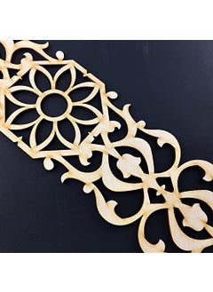 Haoser Haoser Corved Panel Geometric Wooden Panel MDF Jali for Wall Decoration for Your Amazing Home HBP3WDPNL1_Beige_10x74CM  - Image 3