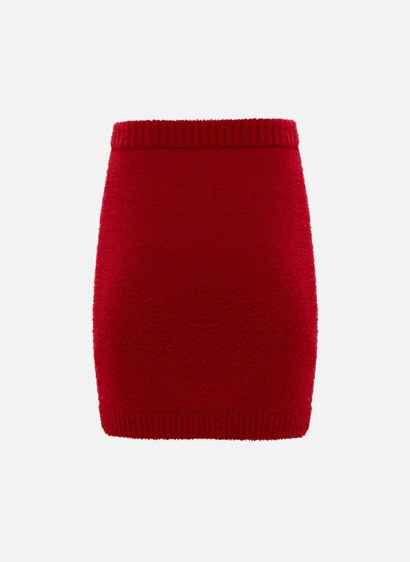 Lichi  Textured knitted straight mini skirt for Women | Best Price UAE