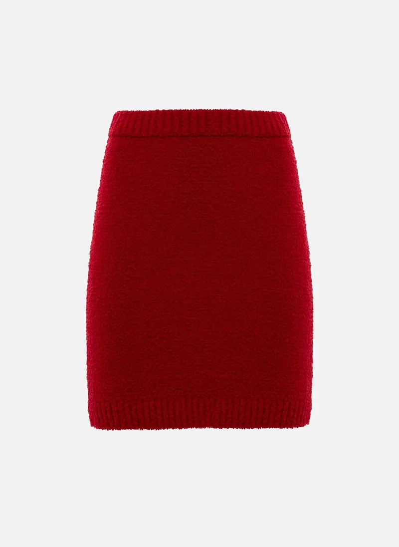 Lichi  Textured knitted straight mini skirt for Women | Best Price UAE