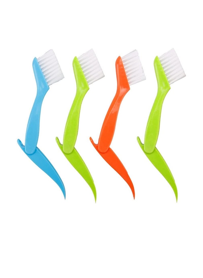 Three Secondz Three Secondz Cleaning Brush Window Rail Sliding Door Cleaning Brush Handheld Groove Column Brush Cleaning Tools Pack of 4  - Image 1