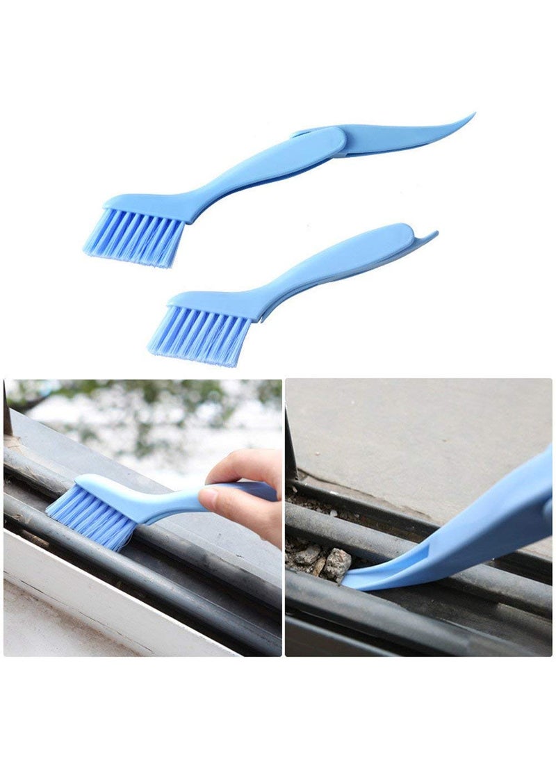 Three Secondz Three Secondz Cleaning Brush Window Rail Sliding Door Cleaning Brush Handheld Groove Column Brush Cleaning Tools Pack of 4  - Image 2