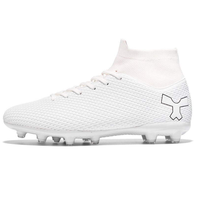 High-Top Football Shoes Male And Female Children Adolescent Students Tf Crushed Nails Artificial Lawn Leather Foot Training Sneaker - Image 5