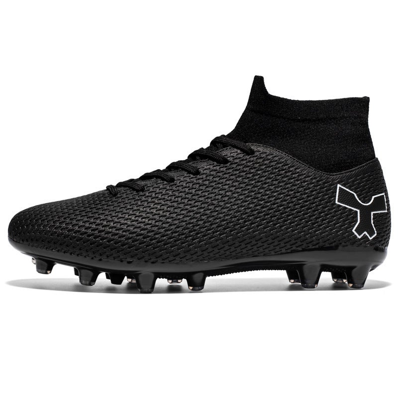 High-Top Football Shoes Male And Female Children Adolescent Students Tf Crushed Nails Artificial Lawn Leather Foot Training Sneaker - Image 3