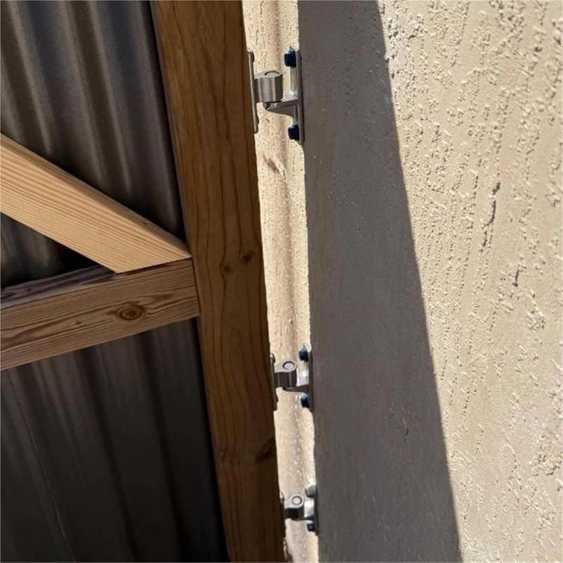 Wall Mount Gate Hinges 4Pairs Heavy Duty Fence Gate Hinges Heavy Duty Hinges for Wooden or Concrete Fence Gate Black - Image 4