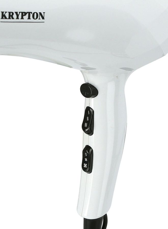 KRYPTON Powerful Hair Dryer Concentrator - Salon Quality with Cool Shot Function White/Black - Image 3