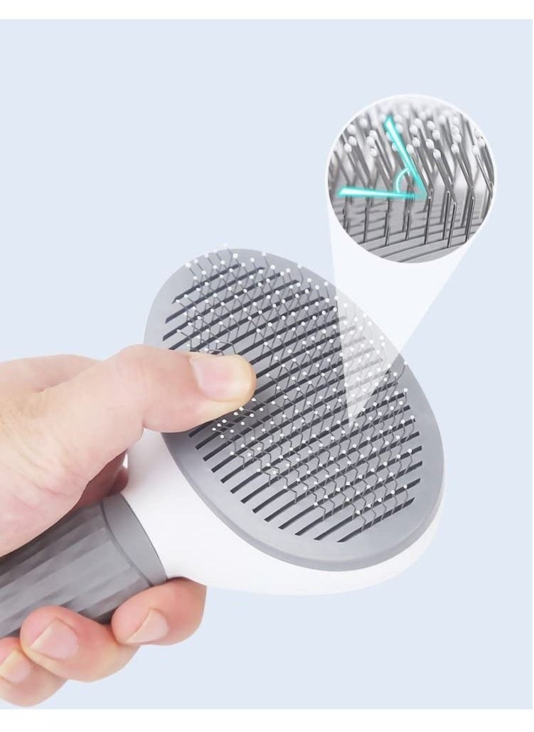 SKY-TOUCH - Pet Cat Brush for Shedding and Grooming, Dog Hair Removal Brush, Pet Groomer Shedding Grooming Tools Combs Rakes, Cats Brush for Short or Long Haired Removes Loose Hair and Tangles - Image 1