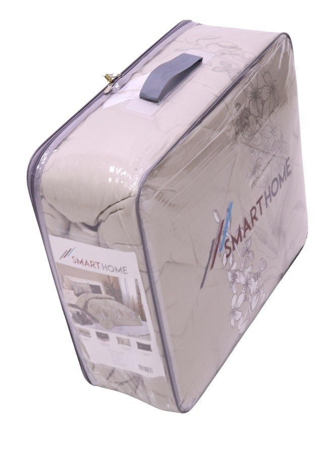 SMART HOME Comforter set, double-sided mattress consisting of 4 pieces, comforter 4 pieces, 100% microfiber, comforter size 180*230  bedsheet size is 160*200 - Image 4