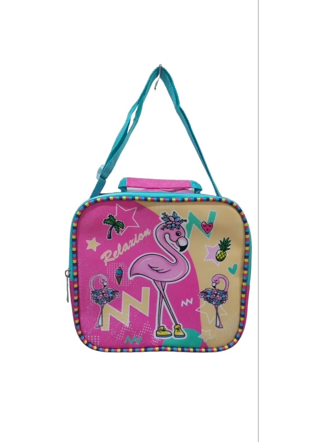 Genc Dijital Baski GENC DIGITAL PRINTING Flamingo Patterned Lunch Bag