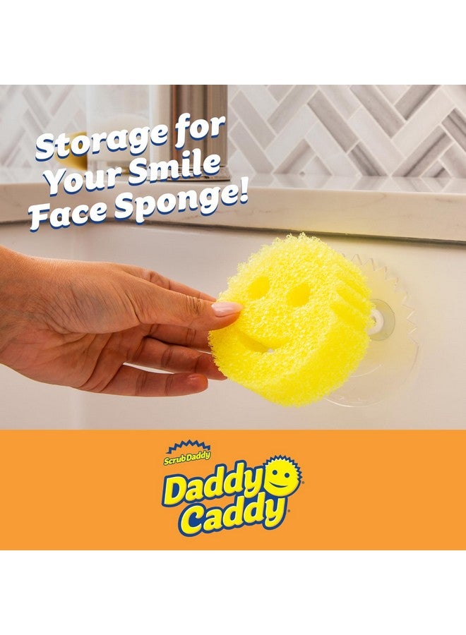 Scrub Daddy Sponge Holder Daddy Caddy - Sponge Holder for Kitchen Sink - Sponge Caddy and Kitchen Organizer with Suction Cups - Self Draining & Dishwasher Safe (1 Count) - Image 1