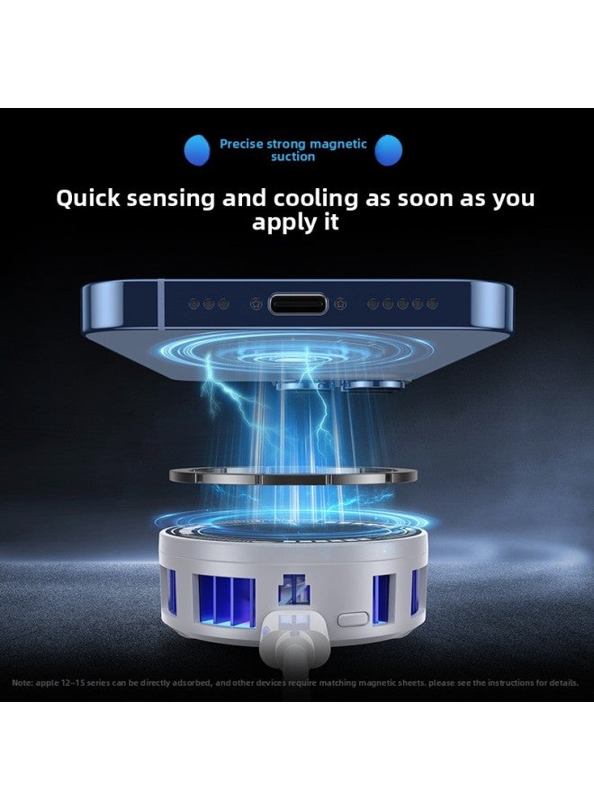 Mobile Phone Radiator SR02 PRO Refrigeration Semiconductor Magnetic Back Clip Live Game Digital Display Direct Supply-Color:T2 Pro White  - Image 5