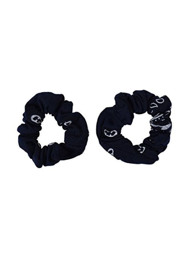 Motique Accessories Navybandana Scrunchies Cotton Hair Bobble - Set Of 2 - Image 2