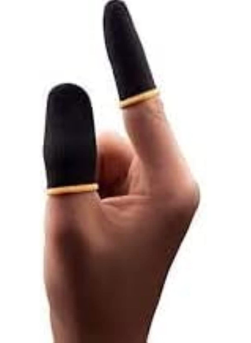 مجموعة من 2 قفاز اصابع للموبايل - اضواء باجي جيمنج سوداء - Image 2