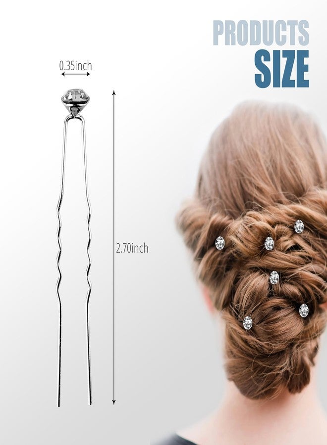 Kuyaehe 10 Pcs Bridal Hair Clips, Wedding Hair Accessories for Women, Rhinestone Hair Clips for Wedding Ball Parties - Image 3