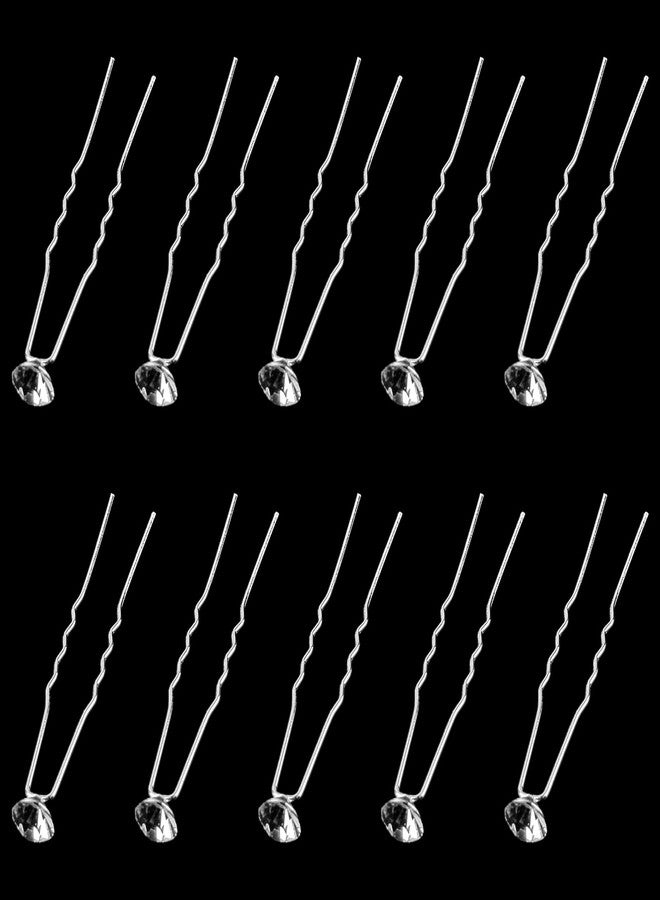 Kuyaehe 10 Pcs Bridal Hair Clips, Wedding Hair Accessories for Women, Rhinestone Hair Clips for Wedding Ball Parties - Image 1