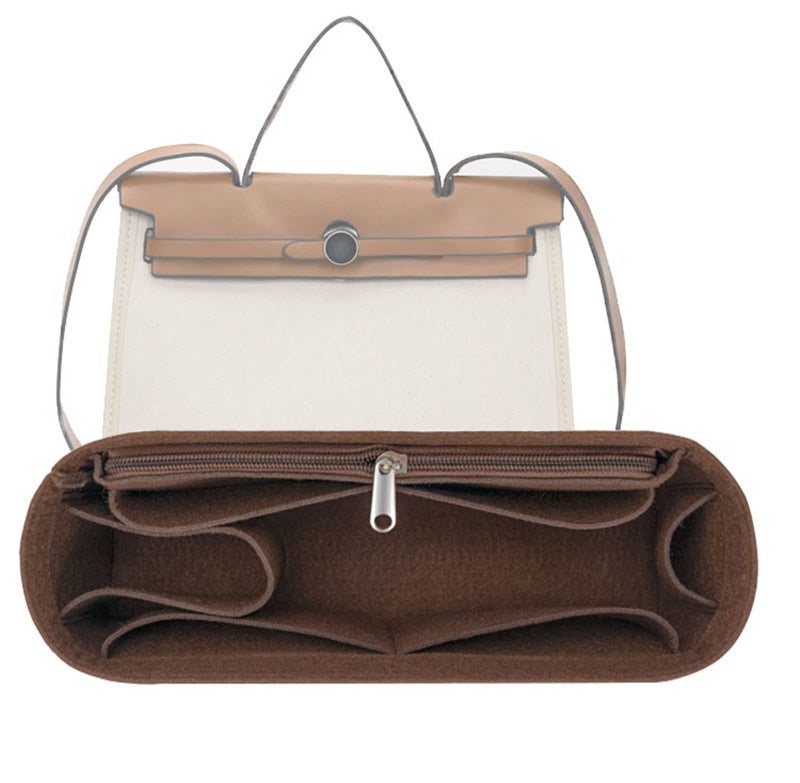 Lckaey Purse Organizer insert for Handbags 39 insert Organizer 1011brown375 13 17cm - Image 2