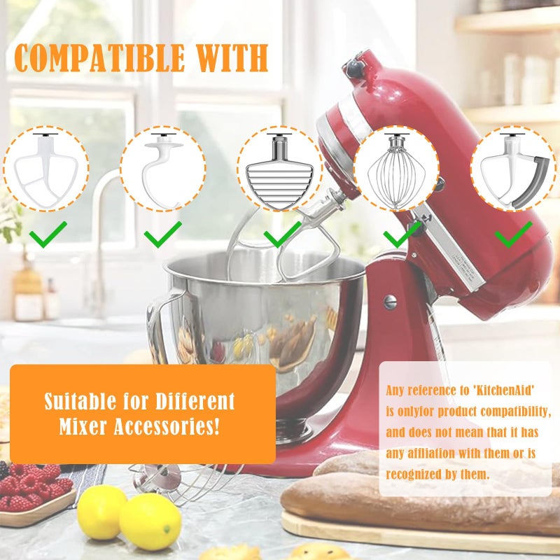 JFGLORIX 4 Pack Stand Mixer Attachment Holders, Food Mixer Accessories Hooks Compatible with Kitchenaid All Stand Mixer Attachment for Storing Flex Edge Beater, Egg Stirrer, Dough Hook, More Accessories - Image 3
