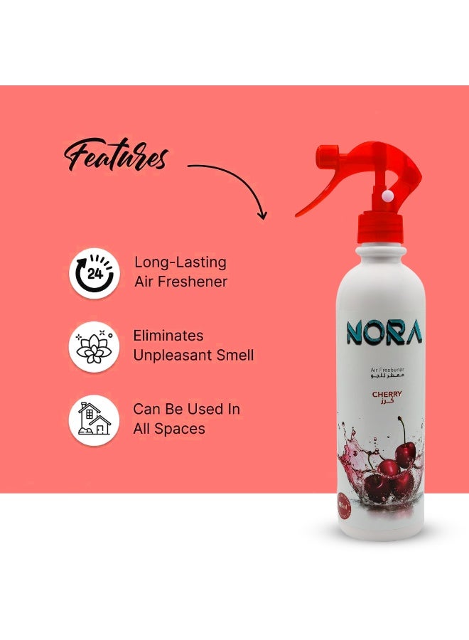نورا معطر جو نورا برائحة الكرز - معطر جو يدوم طويلاً للغرف والمنازل، مزيل للروائح الكريهة في غرف النوم والمعيشة والمطابخ والمكاتب - AF10321 - Image 4