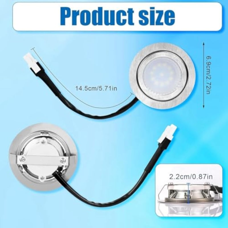 Kitchen built-in cooker hood light bulbs, stainless steel LED replacement, white, energy-efficient and long-lasting - Image 2