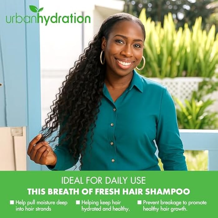Urban Hydration Breath of Fresh Hair Shampoo – Hydrating Shampoo with Avocado, Almond & Argan Oils for Damaged Hair, Nourishment & Frizz Control – Sulfate-Free & Safe for All Hair Types, 12 FL Oz - Image 3