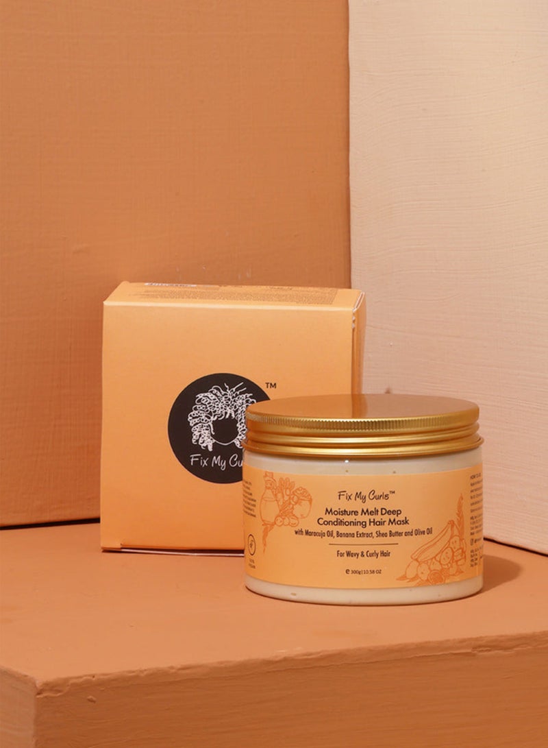 Fix My Curls Moisture Melt Hair Mask | 150ml | For Low Porosity, Curly, Wavy, Dry & Coloured Hair | Avocado Oil, Amla & Cocoa Butter | Intensive Repair with Pro-Keratin Bond Complex  - Image 3