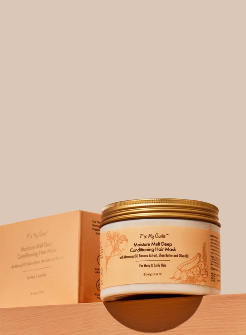 Fix My Curls Moisture Melt Hair Mask | 150ml | For Low Porosity, Curly, Wavy, Dry & Coloured Hair | Avocado Oil, Amla & Cocoa Butter | Intensive Repair with Pro-Keratin Bond Complex  - Image 2
