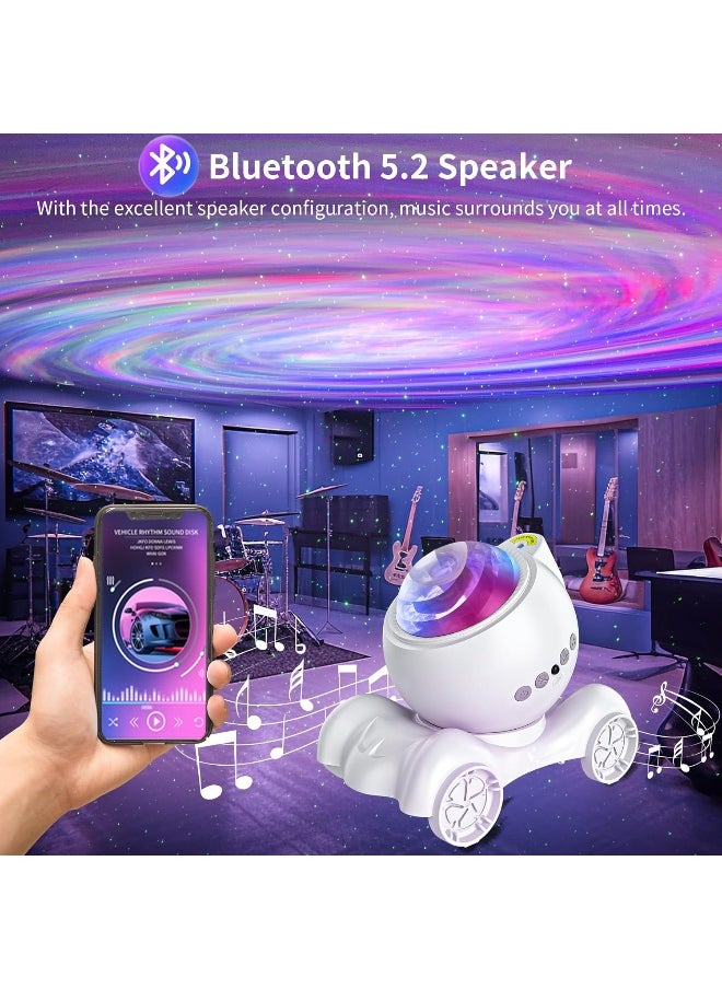 Generic ENOKIK Galaxy Projector, Star Projector Built-in Bluetooth Speaker, Night Light Projector for Kids Adults, White Noise Aurora Projector for Ceiling/Room Decor/Relaxation/Party/Music/Gift (White)  - Image 3