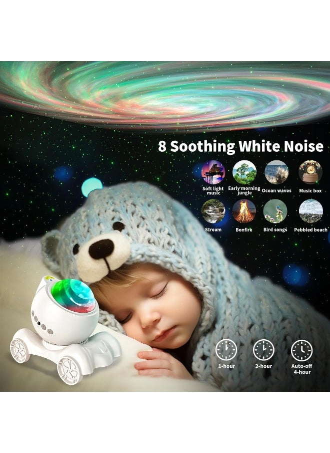 Generic ENOKIK Galaxy Projector, Star Projector Built-in Bluetooth Speaker, Night Light Projector for Kids Adults, White Noise Aurora Projector for Ceiling/Room Decor/Relaxation/Party/Music/Gift (White)  - Image 4