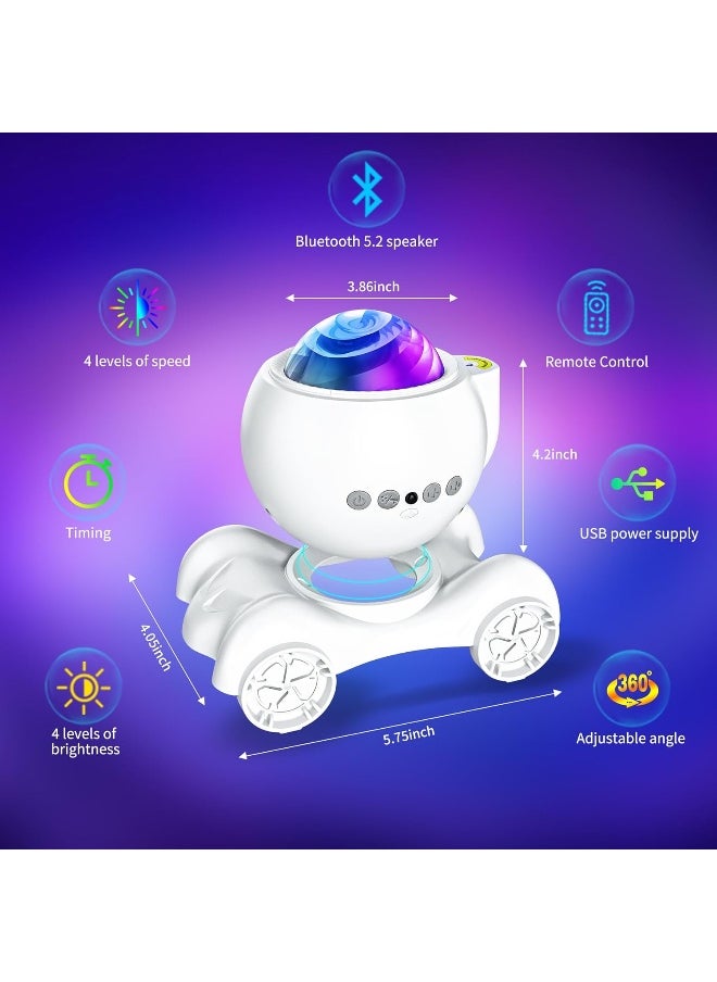 Generic ENOKIK Galaxy Projector, Star Projector Built-in Bluetooth Speaker, Night Light Projector for Kids Adults, White Noise Aurora Projector for Ceiling/Room Decor/Relaxation/Party/Music/Gift (White)  - Image 5