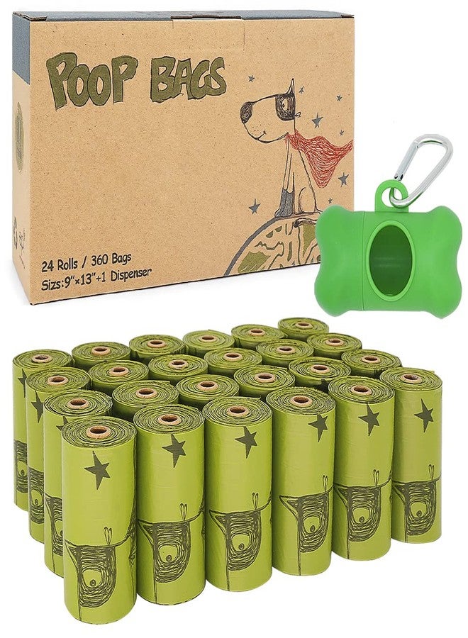 Ley's Dog Poop Bags 360 Count,Unscented Extra Thick Waste Bags with Dispenser, 100% Leak-Proof Doggie Bag Refill Rolls - Image 1
