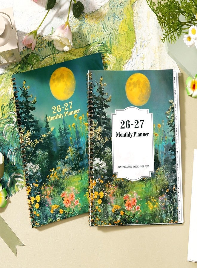 Coboll 2026-2027 Monthly Planner - 2026-2027 Planner, Jan. 2026 - Dec. 2027, Monthly Planner/Calendar 2026 with Tabs, 9" x 11", Twin-wire Binding, Back Pocket, Note Pages - Image 2