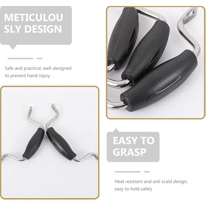 Bukela 3Pcs Pot Lid Handles Stainless Steel Pot Lid Top Grip Knob Heat Resistant Universal Cookware Lid Cover Knob Replacement Kitchen Cookware Universal Replacement Pan Lid Holding Handles - Image 4