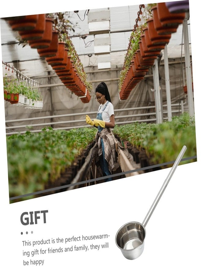 سولوستر مغرفة مياه من الفولاذ المقاوم للصدأ من SOLUSTRE، بمقبض طويل، سعة كبيرة، مناسبة للمطبخ والحديقة، لسهولة التقديم والري - Image 3