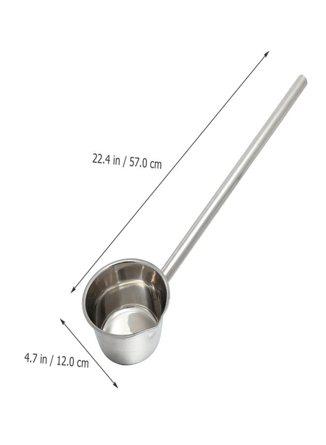 سولوستر مغرفة مياه من الفولاذ المقاوم للصدأ من SOLUSTRE، بمقبض طويل، سعة كبيرة، مناسبة للمطبخ والحديقة، لسهولة التقديم والري - Image 5