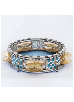 Alexandria Colorful wooden tambourine with metal jingles and plastic head - multi colour  - Image 4